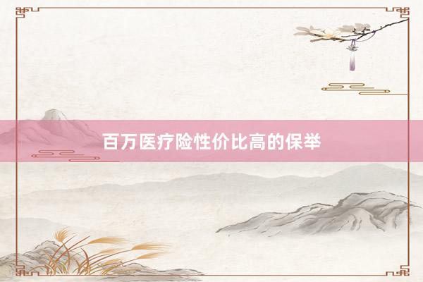 百万医疗险性价比高的保举